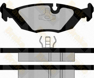 BRAKE ENGINEERING pa393 -  Комплект тормозных колодок, дисковый тормоз